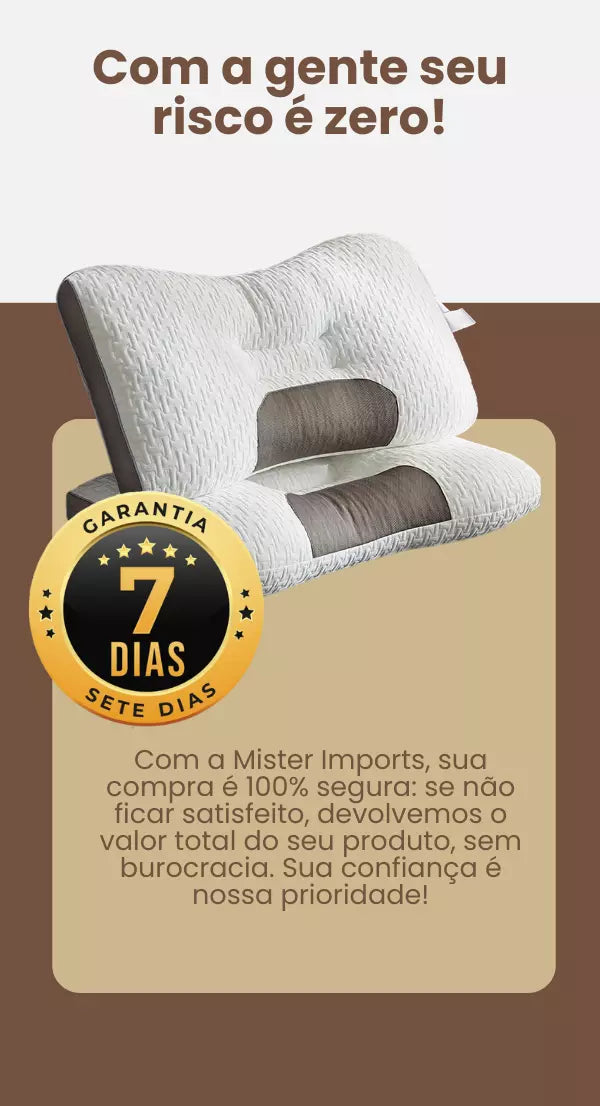 Travesseiro Ortopédico Alívio Cervical