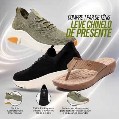 Tênis Ortopédico + Chinelo Massageador --Envio Nacional]