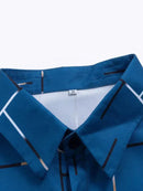 [PAGUE 3 LEVE 5] Camisa Manga Longa Casual European em Seda Gelo e Poliéster + BRINDES: Cinto, Carteira e Relógio