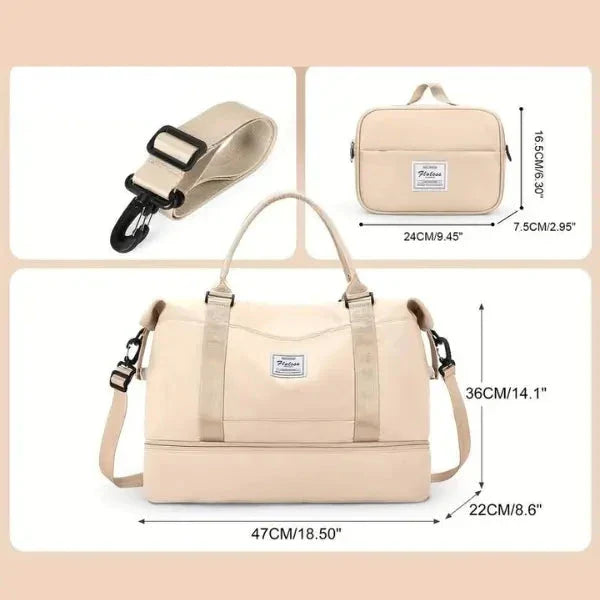 Bolsa-Mala Impermeável com Bolsos Multifuncionais - Elegância Urbana + BRINDE