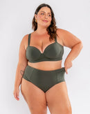 5 Calcinhas Cintura Alta Forro 100% Algodão FRENTE Dupla