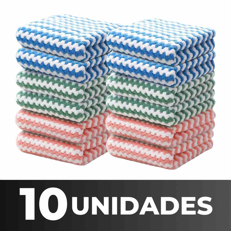 (Compre 5 Leve 10) Panos Mágicos® - Microfibra Macia para Limpeza Perfeita Premium - Promoção Especial